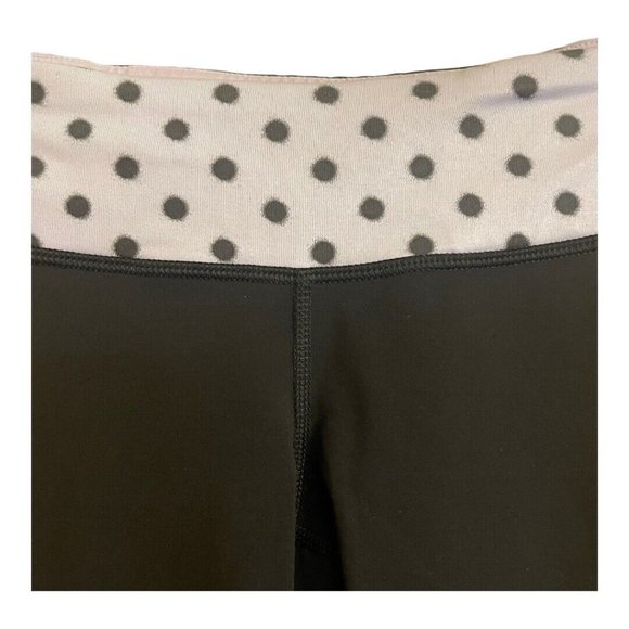 Lululemon Fast Free Crop Legging Size 4 Black High Noon Dot Lilac Running READ - Picture 3 of 16